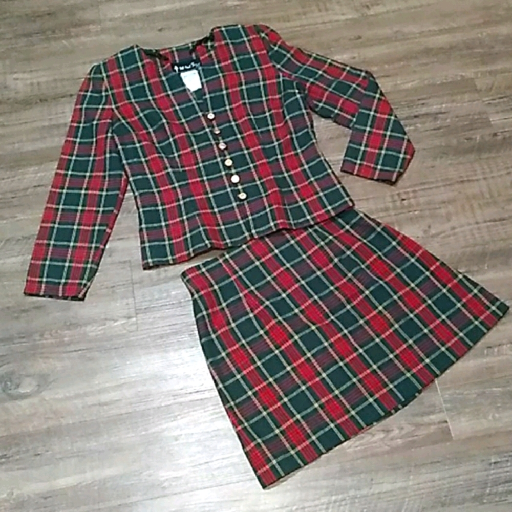 Vtg. All that jazz blazer mini skirt set